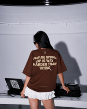 Script Tee Coffee Brown Set1
