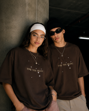 Script Tee Coffee Brown Set2